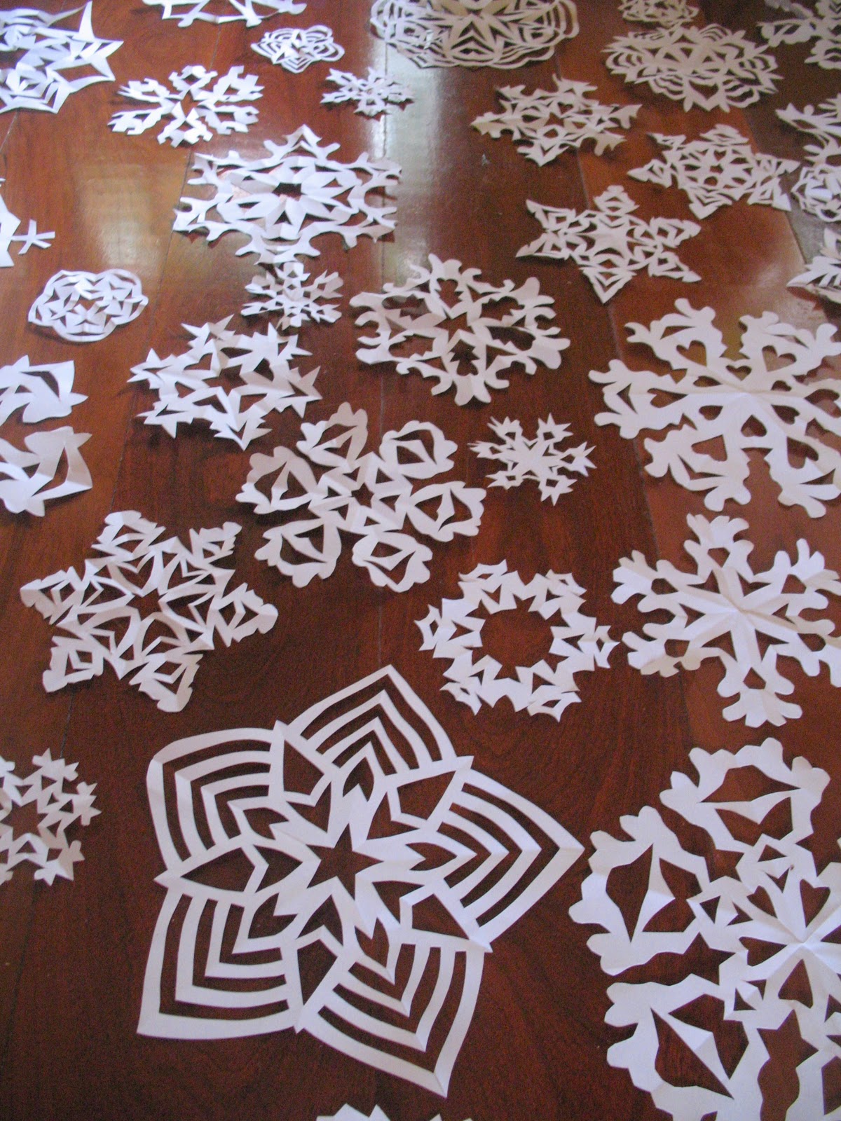 Tecelinha Flocos de Neve de papel!