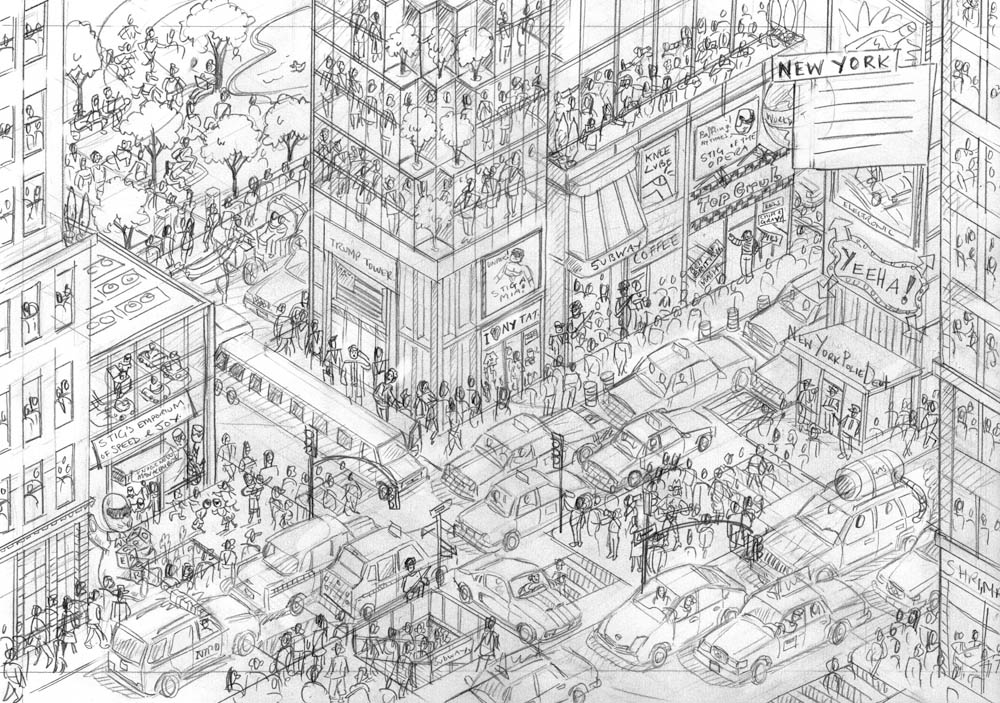 computer pencil sketch