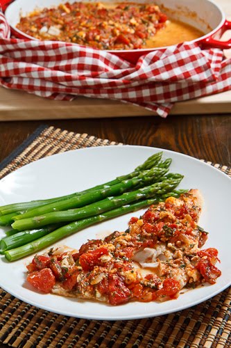 Cod Baked in a Tomato and Feta Sauce