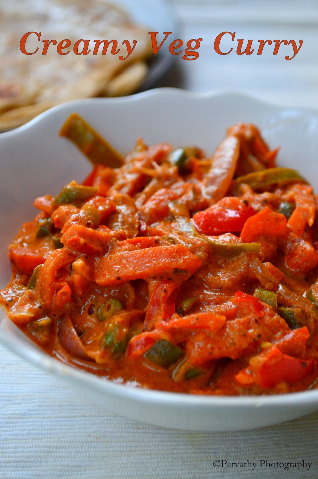 Paru's Kitchen Creamy Veg Curry for Chapathi Veg Curry Recipe