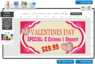 Valentine's Day Banner Template in the Online Designer