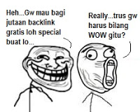 /></a>Terlebih lagi biasa ada embel-embel bahwa blog itu Pagerank 5 ke atas.
Faktanya hanya homepagenya saja yang punya PR tinggi, sedangkan
halamannya belum tentu....padahal yang memberi poin adalah halaman
artikel. Cukup kesal juga dengan webmaster yang seperti ini, yang
memanfaatkan ketidaktahuan para pemula untuk membangkitkan traffic ke
blognya. Akibatnya banyak sekali pemula yang membuang-buang waktu untuk
memasang backlink-backlink nofollow yang nyaris tidak membantu apapun.</span></span></div>
<span style=