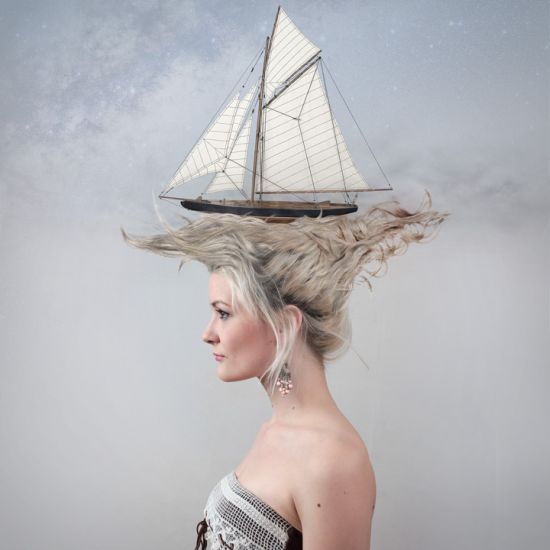 Ulric Collette fotografia surreal photoshop Navegando nos cabelos Ulric Collette fotografia surreal photoshop Navegando nos cabelos