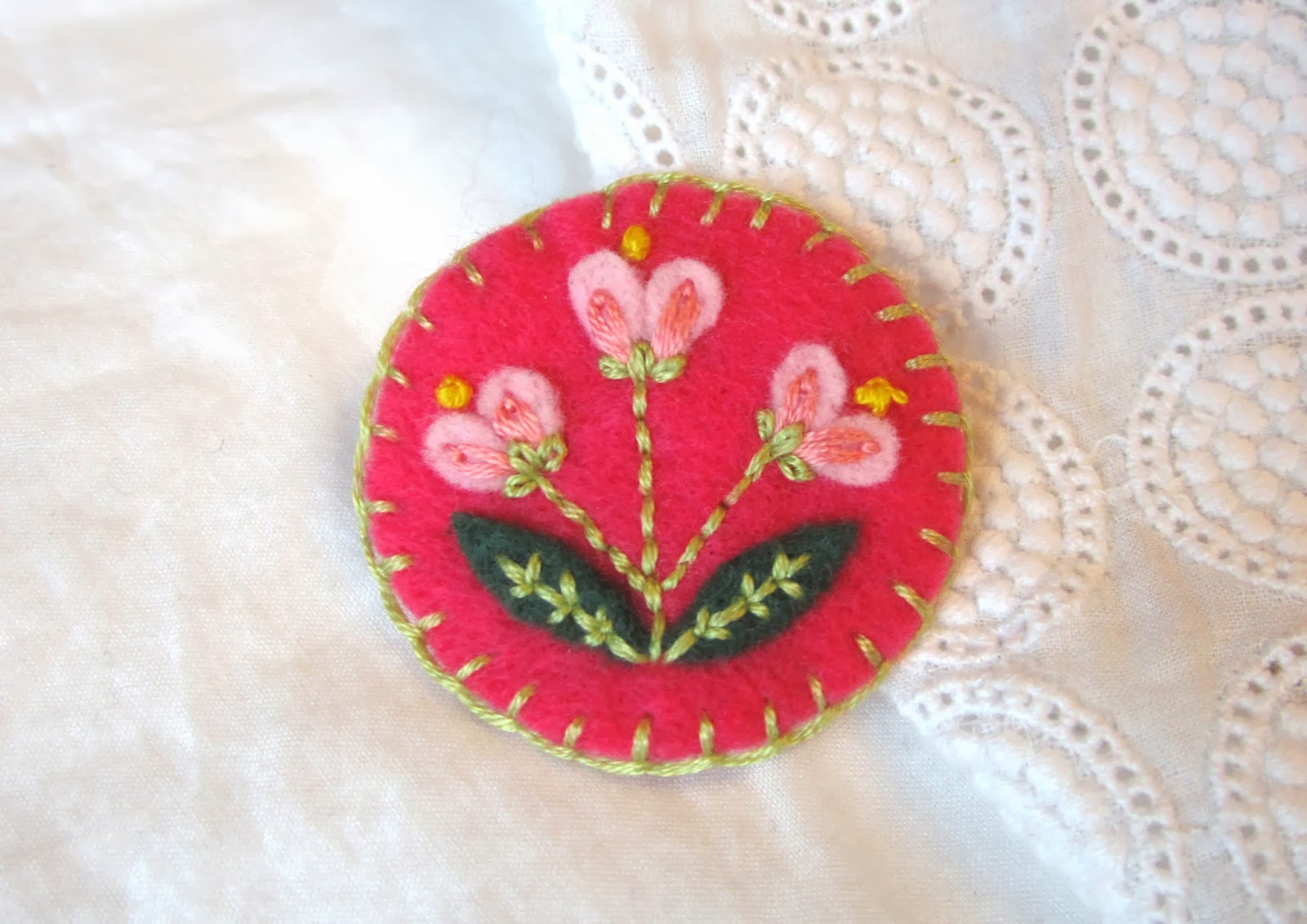 anthemsweet Embroidered felt by Lucy