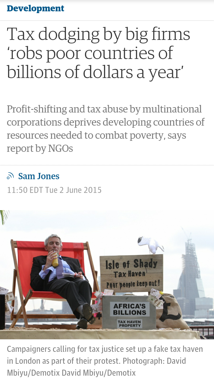 Thopinions Tax Dodging By Big Firms Robs Poor Countries Of