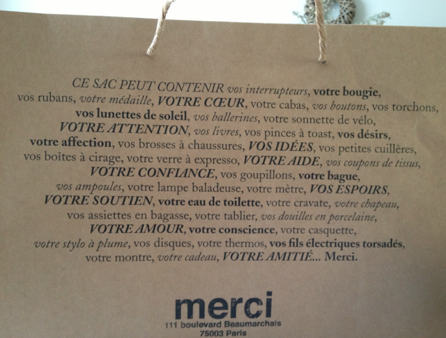 sac en papier Merci Paris