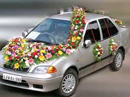 Traditional Indian Marriage Wedding Car Decoration