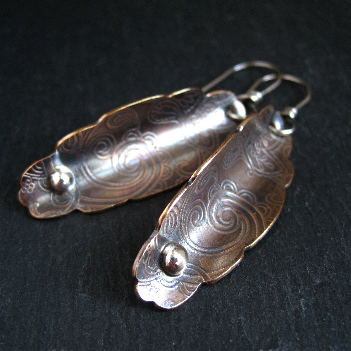 New Earrings And Having Fun With Bronze Sheet