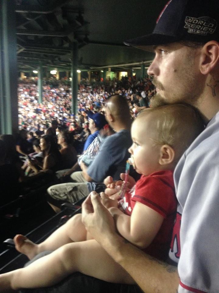 Claire and Dad at First Sox game