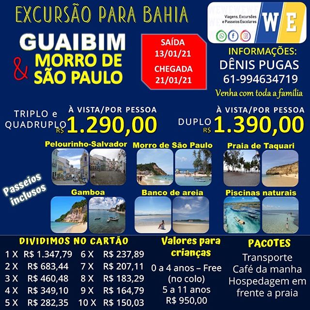 EXCURSÃO PARA BAHIA