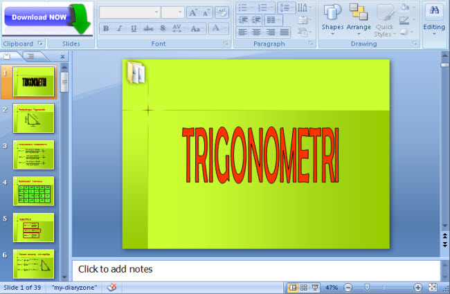 real download powerpoint, download trigonometri.pptx, free download, materi matematika, contoh, cara membuat, media belajar dengan powerpoint, pptx