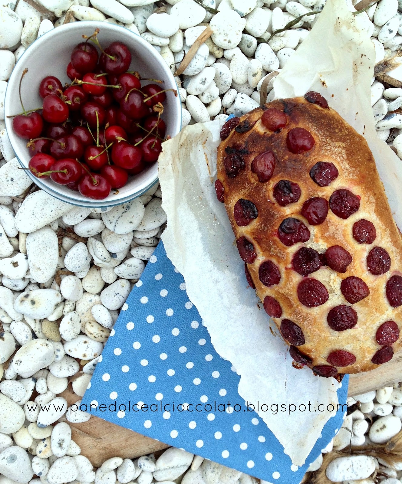 Pan brioche with Cherries a lievitazione naturale PANEDOLCEALCIOCCOLATO