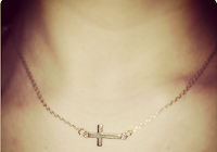 Sideways cross necklace