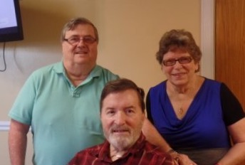 An encouraging visit from Sue and Bob Pinney- Bob is a GBS Survivor