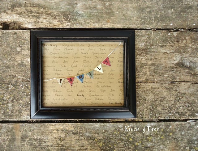 DIY Family Names Framed Print tutorial | www.knickoftime.net