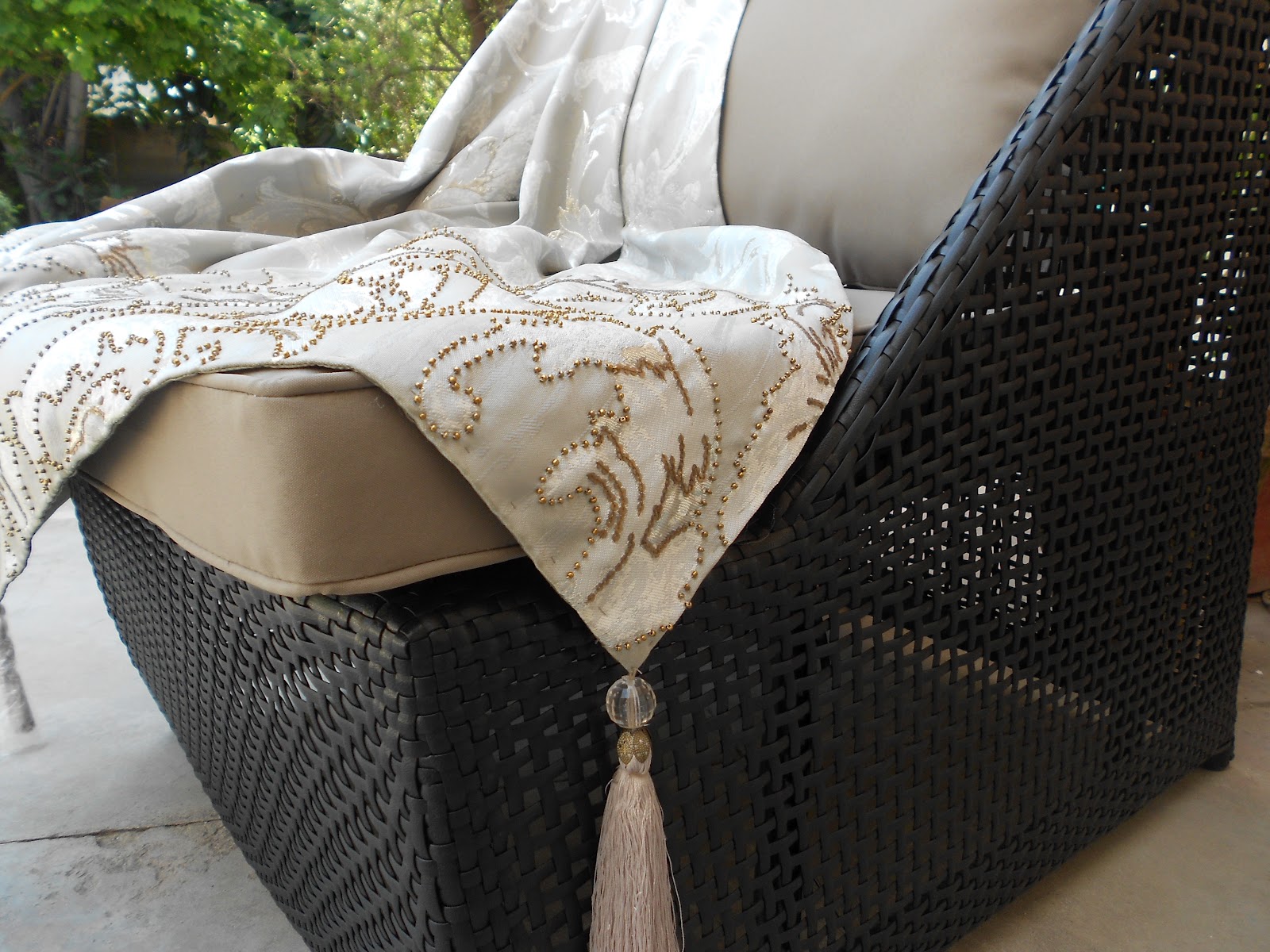 Ribbons and spoons silver grey sofa throw and accent pillow cover