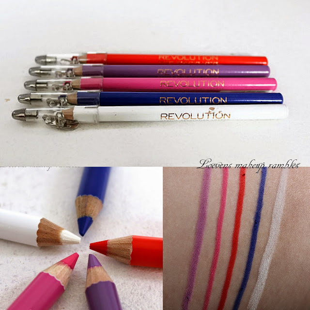 Makeup Revolution lip liners + Hypocrisy liners All swatched