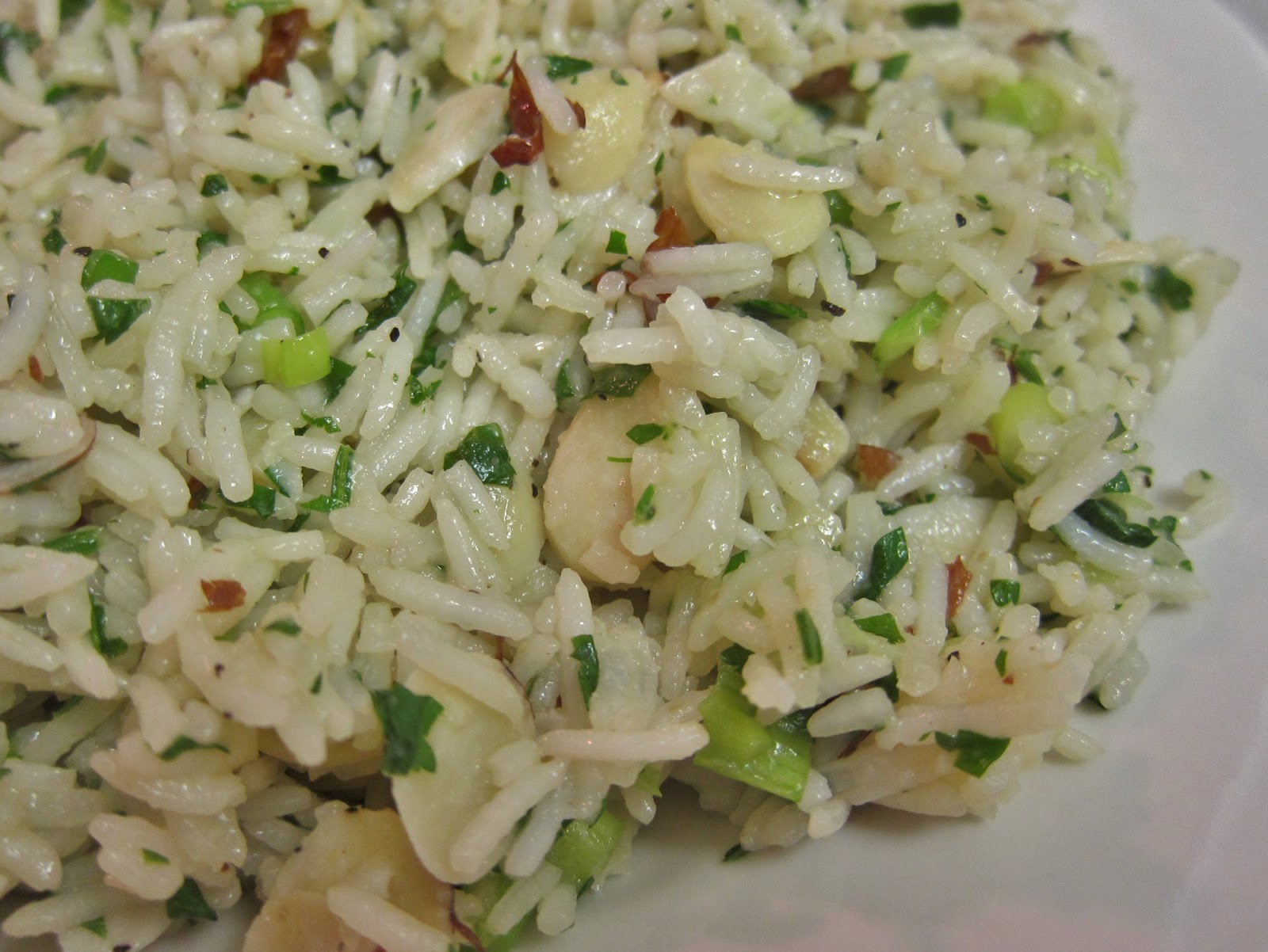 The Vegan Chronicle Basmati Pilaf with Almonds and Cilantro