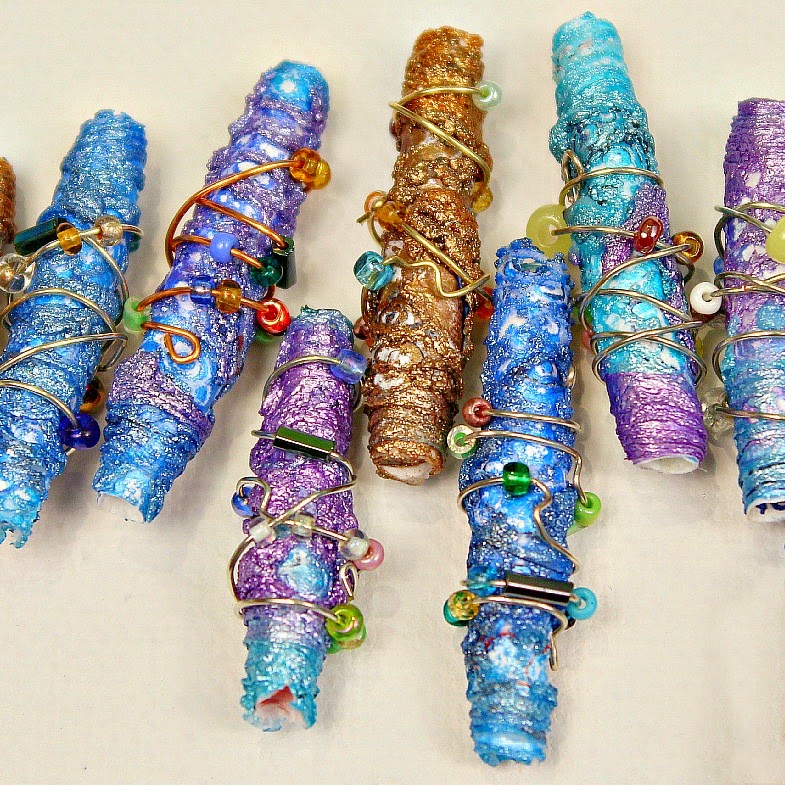 Mark Montano Beautiful Metallic Tyvek Beads DIY