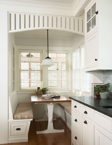 Breakfast Nook Bench Seating Built in bench with drawers...function and more function...seating and ...