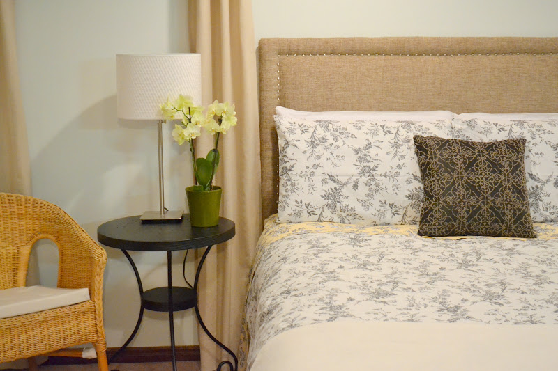 Honey Sweet Home Sprucing a Guest Room with A DIY Upholstered Headboard