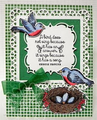 Our Daily Bread Designs, Bird and nest dies, Layered lacey squares die, Spread your wings Our Daily Bread Designs, Bird and nest dies, Layered lacey squares die, Spread your wings