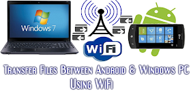 Transferring Files between Android and
Windows PC Using WiFi Without USB
Data Cable
