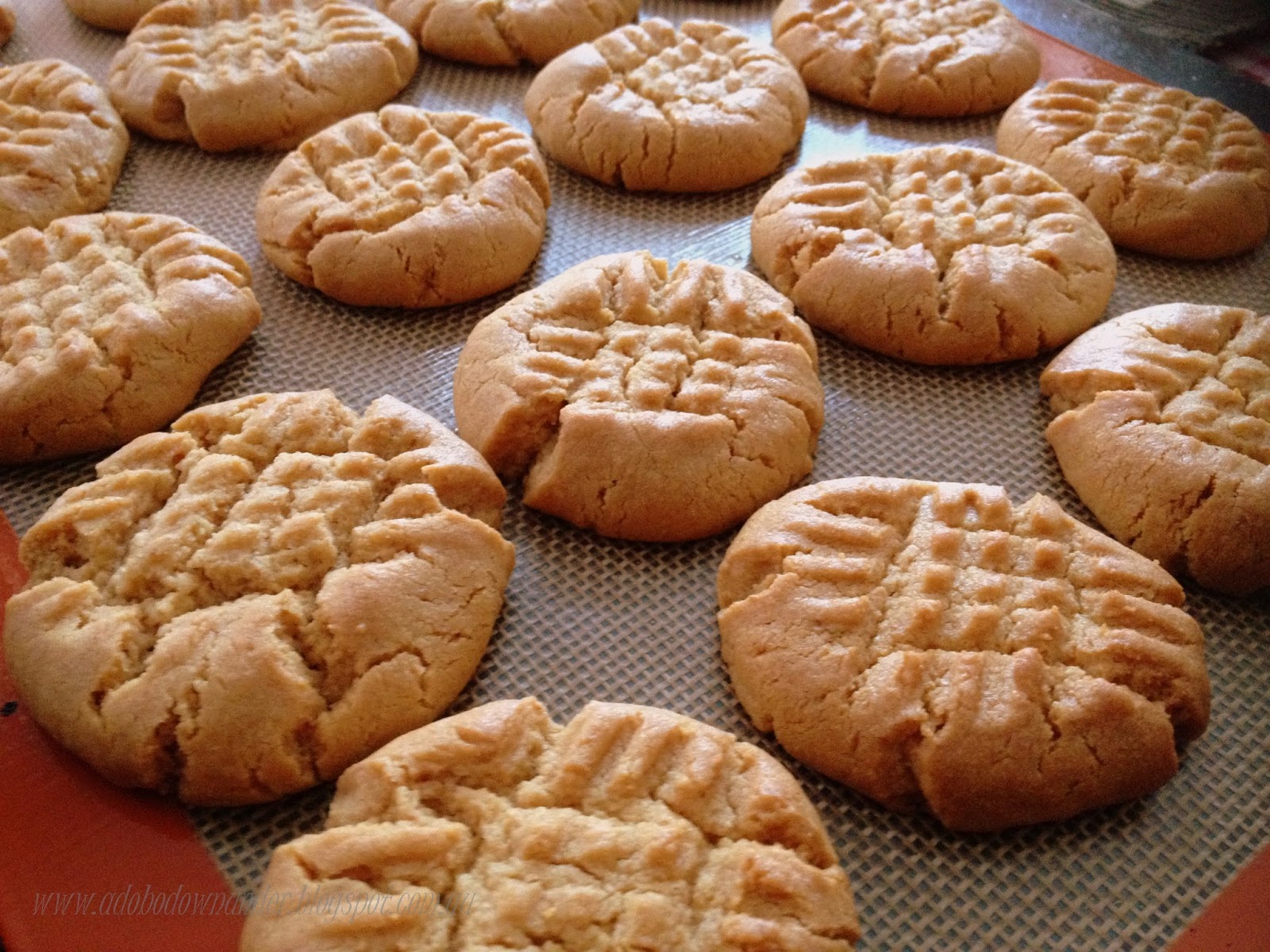 adobo down under Peanut butter cookies with coconut oil (made with