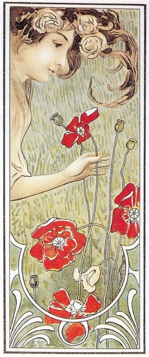 Art Nouveau postcard. 1900