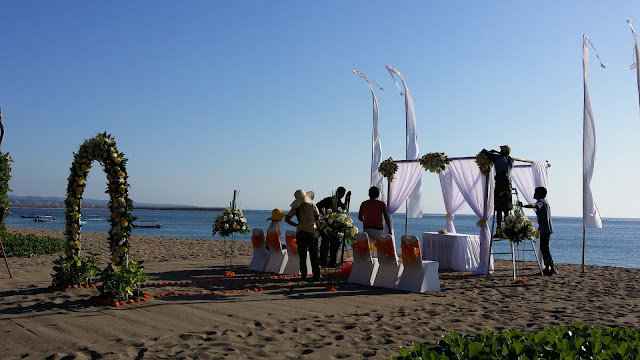 Preparativos para una boda en Bali