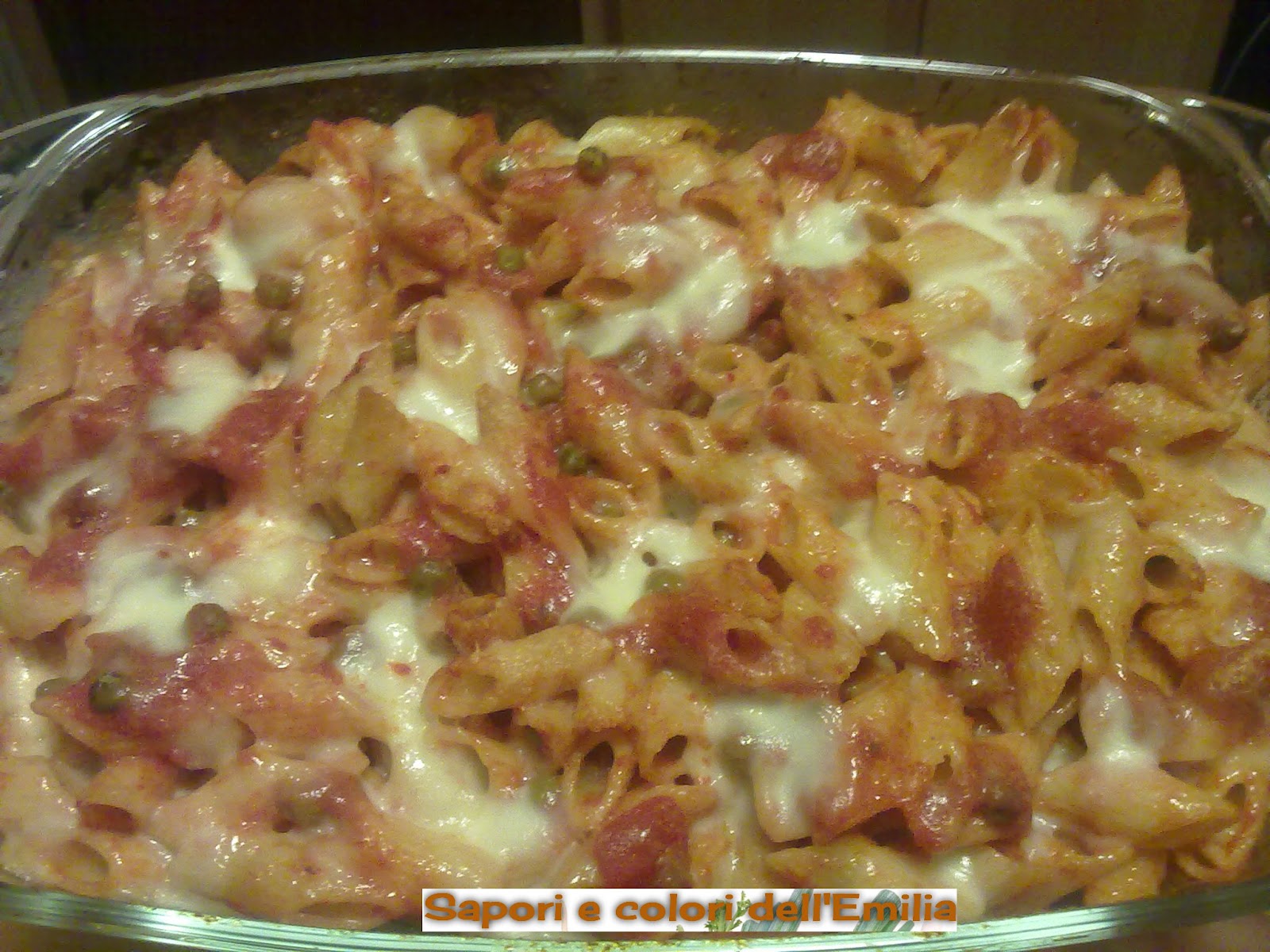 PASTA AL FORNO CON MOZZARELLA PROSCIUTTO E PISELLI Ricetta ed