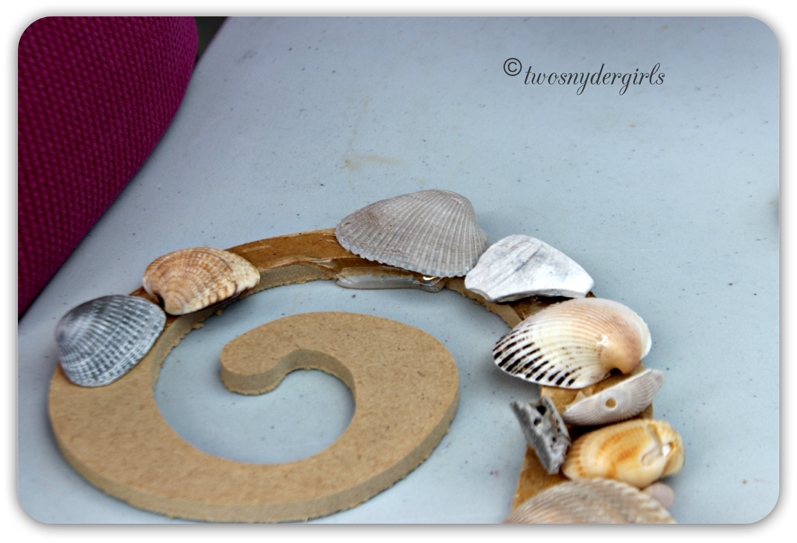 Grandparents & Grandchildren Shell Crafts Shell covered letters