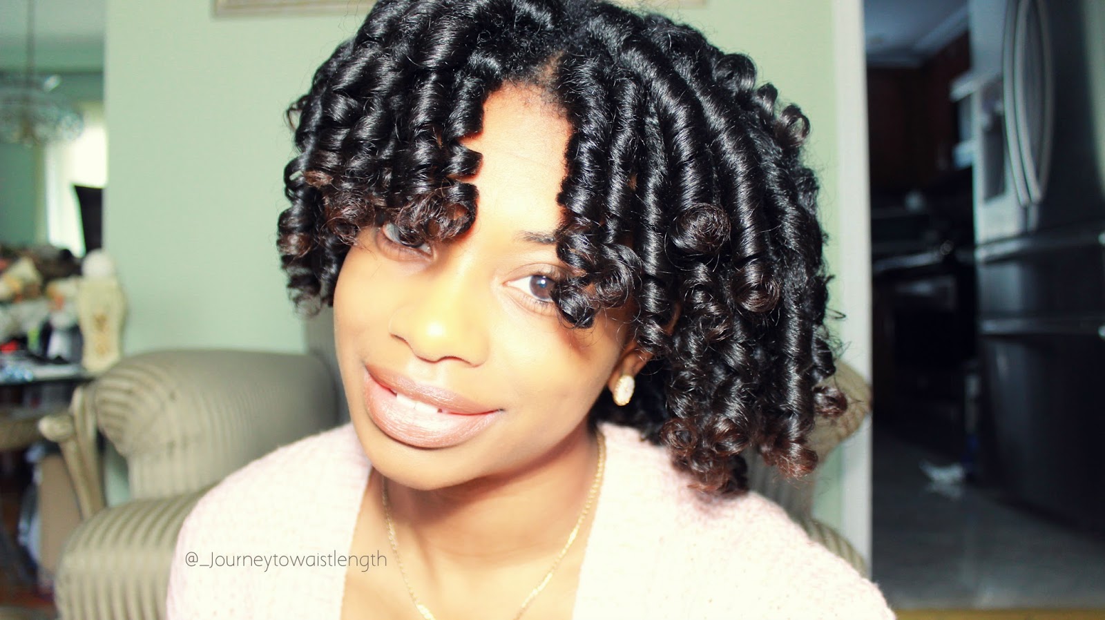 Flexi Rod Curls On Transitioning Hair Journey To Waist Length