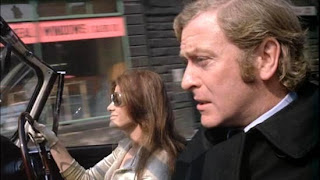 Get Carter (1971) Michael Caine as Jack Carter, rescued by uber-sexy mobster's moll, drives him out of harm's way, Get Carter, Directed by Mike Hodges