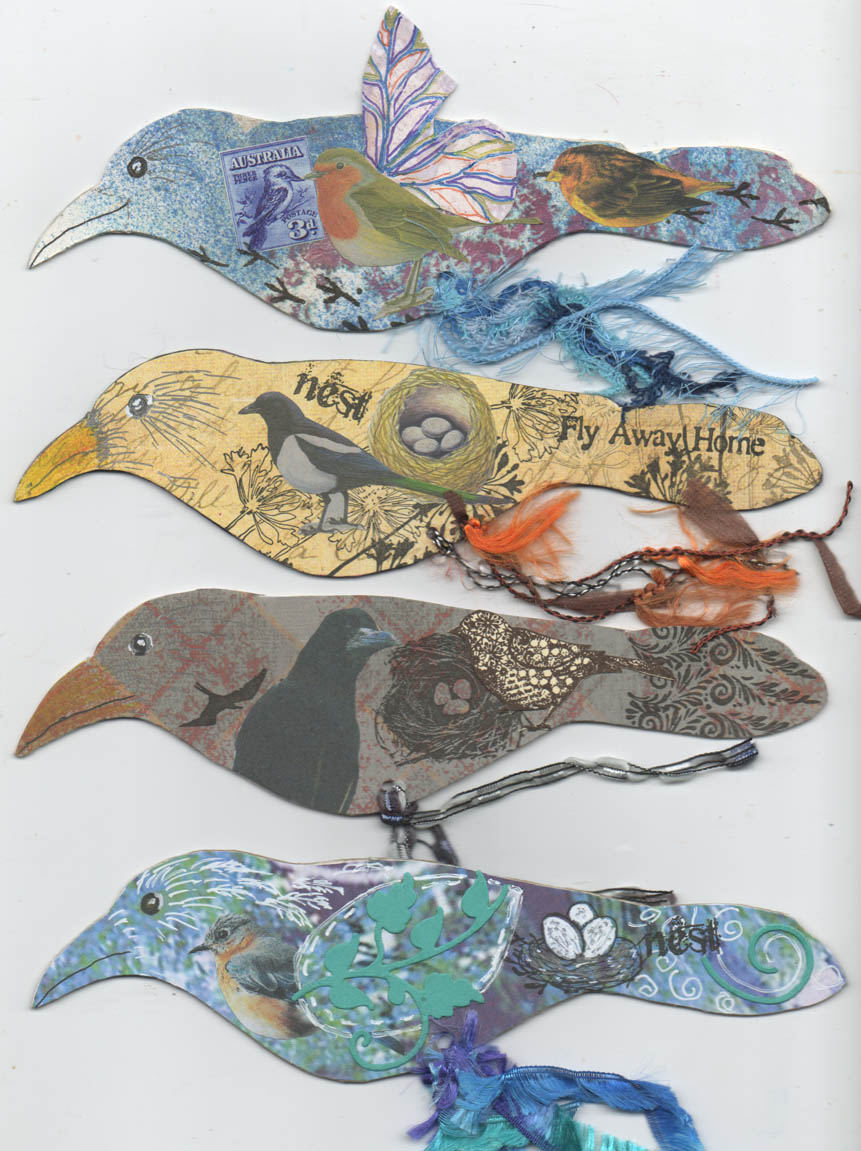 Wendy's Art and Craft Journal Mixed media birds