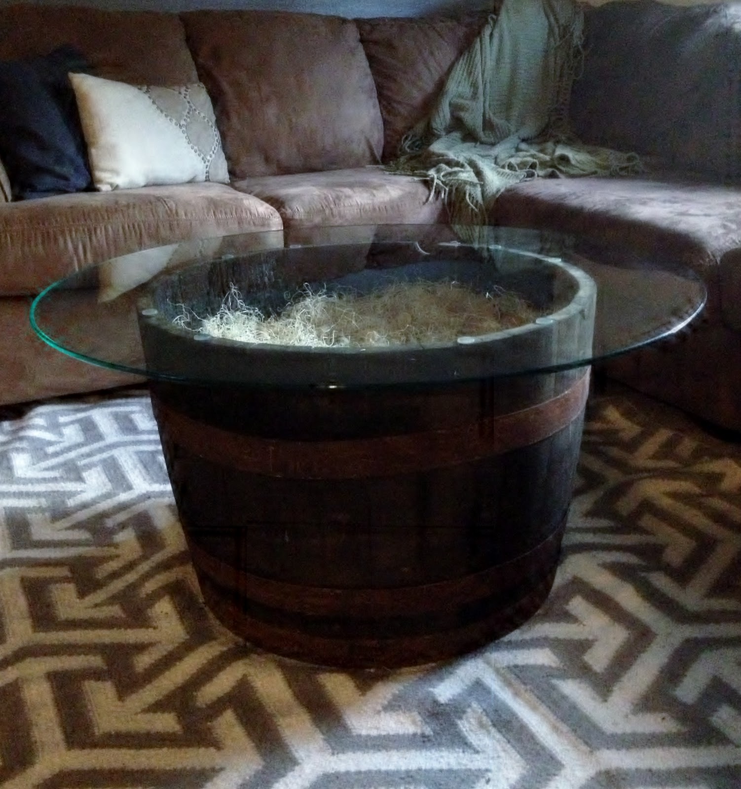 La Via Della Felicita Whiskey Barrel Coffee Table