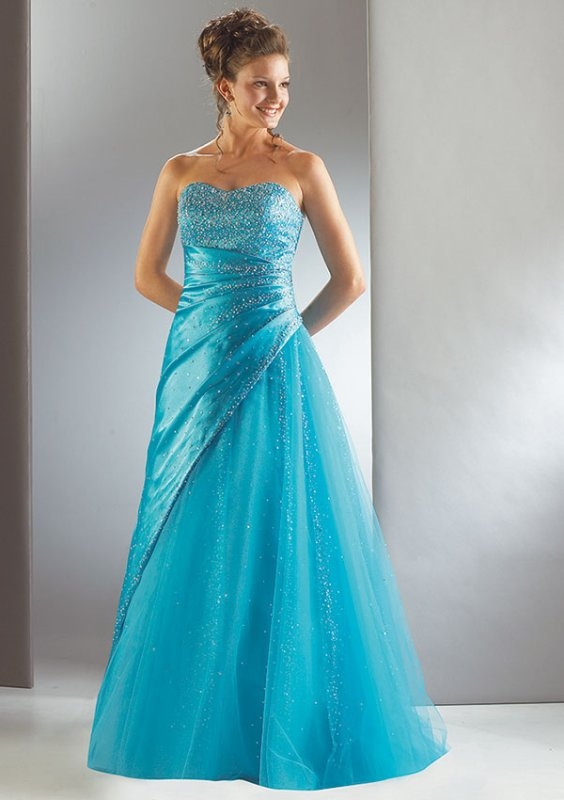 SHE FASHION CLUB blue prom dresses