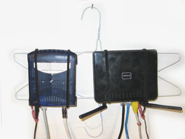 How to make a space saving wall hung modem and wifi router