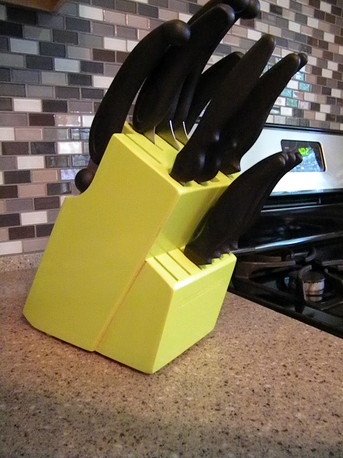 Me and My Crafties Gave The Old Knife Block A Makeover