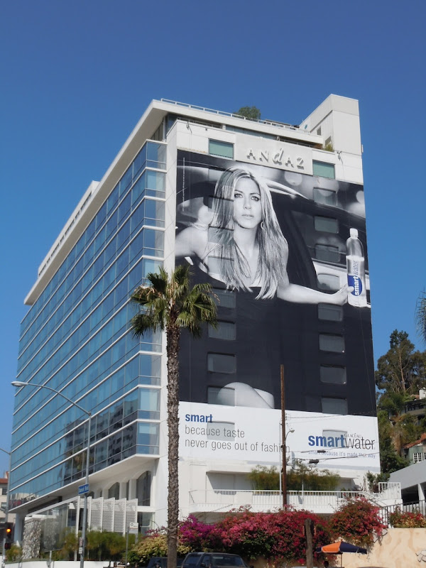Jennifer Aniston Smart Water billboard