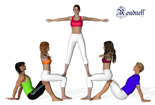 Figuras De Acrosport De 5 Personas Figuras De Acrosport De 5 Personas