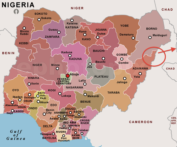 map of nigeria with states nigeria map states capitals map of nigeria with states nigeria map states capitals