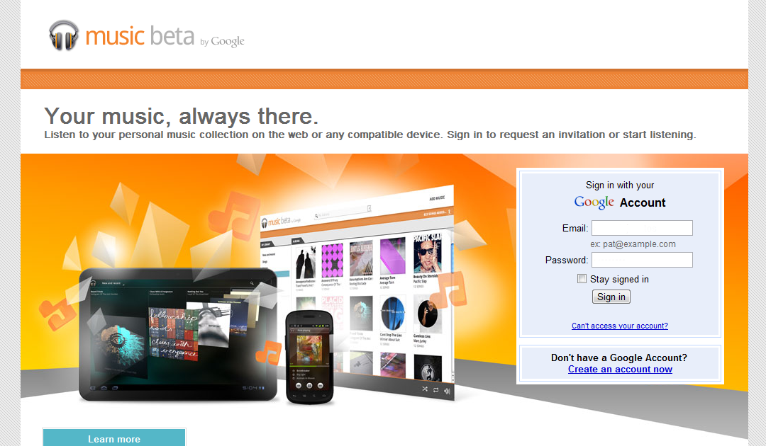 Men In Bits Google inicia o Google Music suas músicas na nuvem