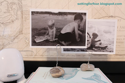 Here's an adorable Rockin' way to display photos without a picture frame...with a Rockin' Photo Holder made just from wire and a rock!  Easy-peasy!