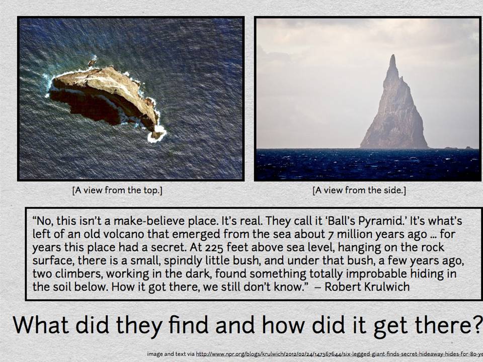 Writer's Resource: The Mystery of Ball's Pyramid: Revealed
