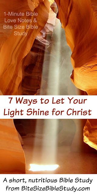Matthew 5:14, Being Lights for Christ, Shining our Light so men will glorify God