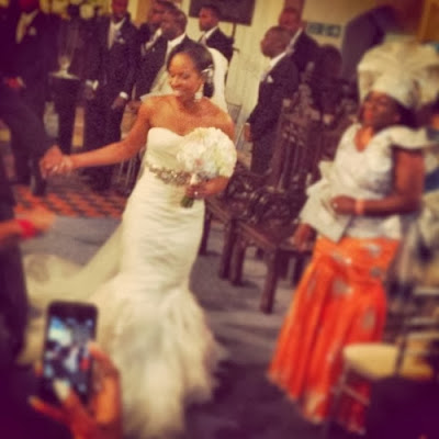 Vanessa Amadi white wedding photos