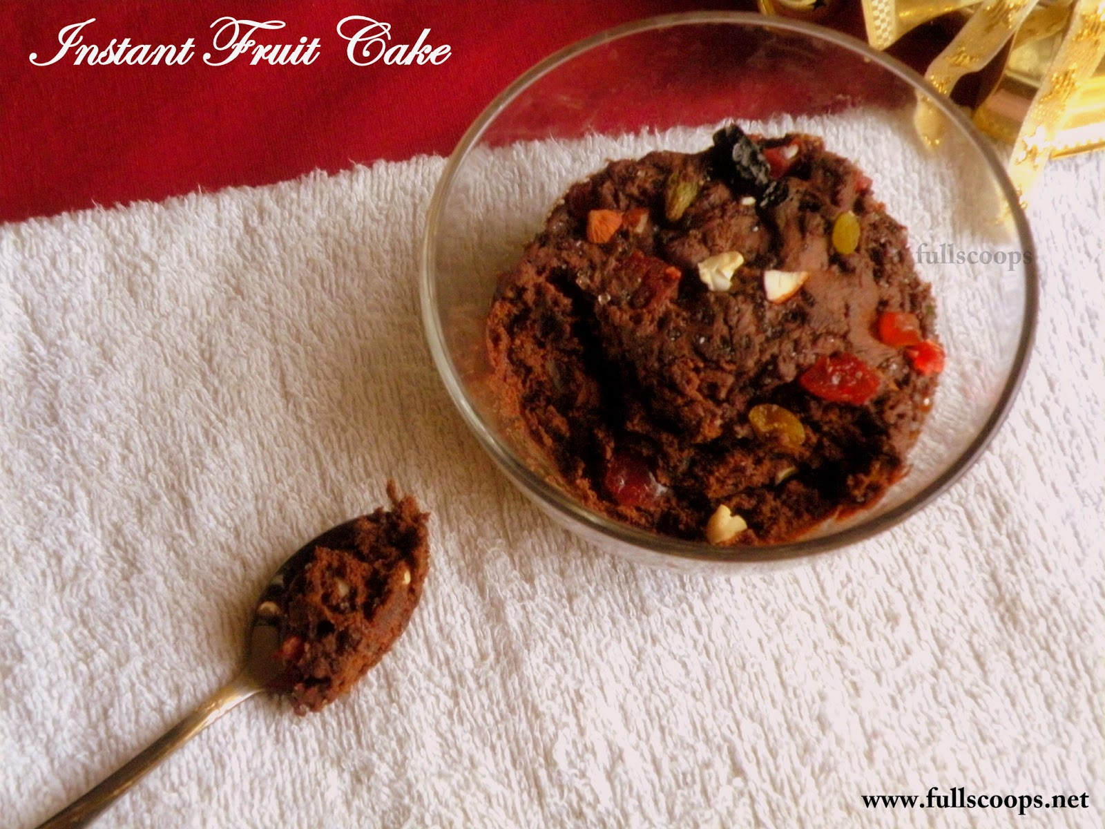 Instant Microwave Fruit Cake (no eggs & no butter) Full Scoops A