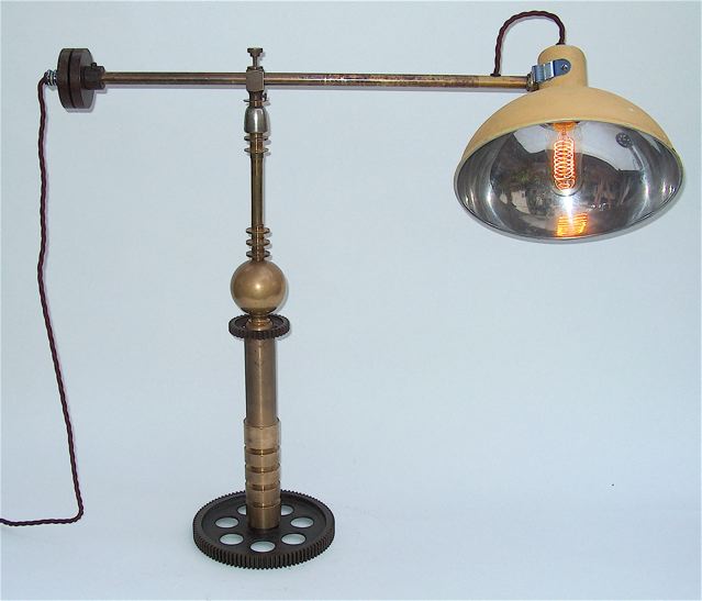 LARGE BRASS DESK LAMP