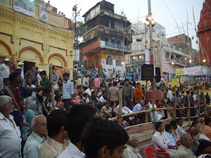 Main Stage at Dashashwamedh ghat steps for  Dev Deepavali(Karthik Purnima) celebrations.
